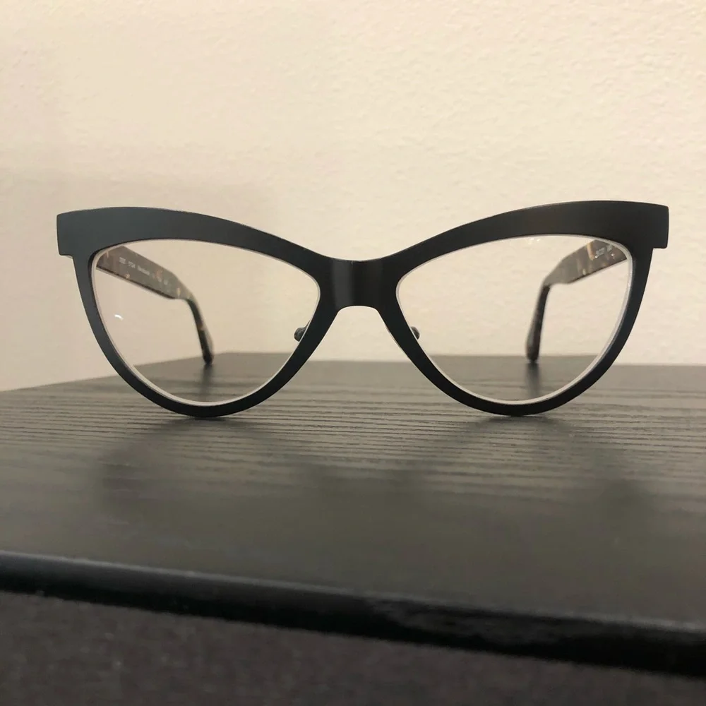 Women’s Black Cat-eye Eyeglasses by See Handmade in USA